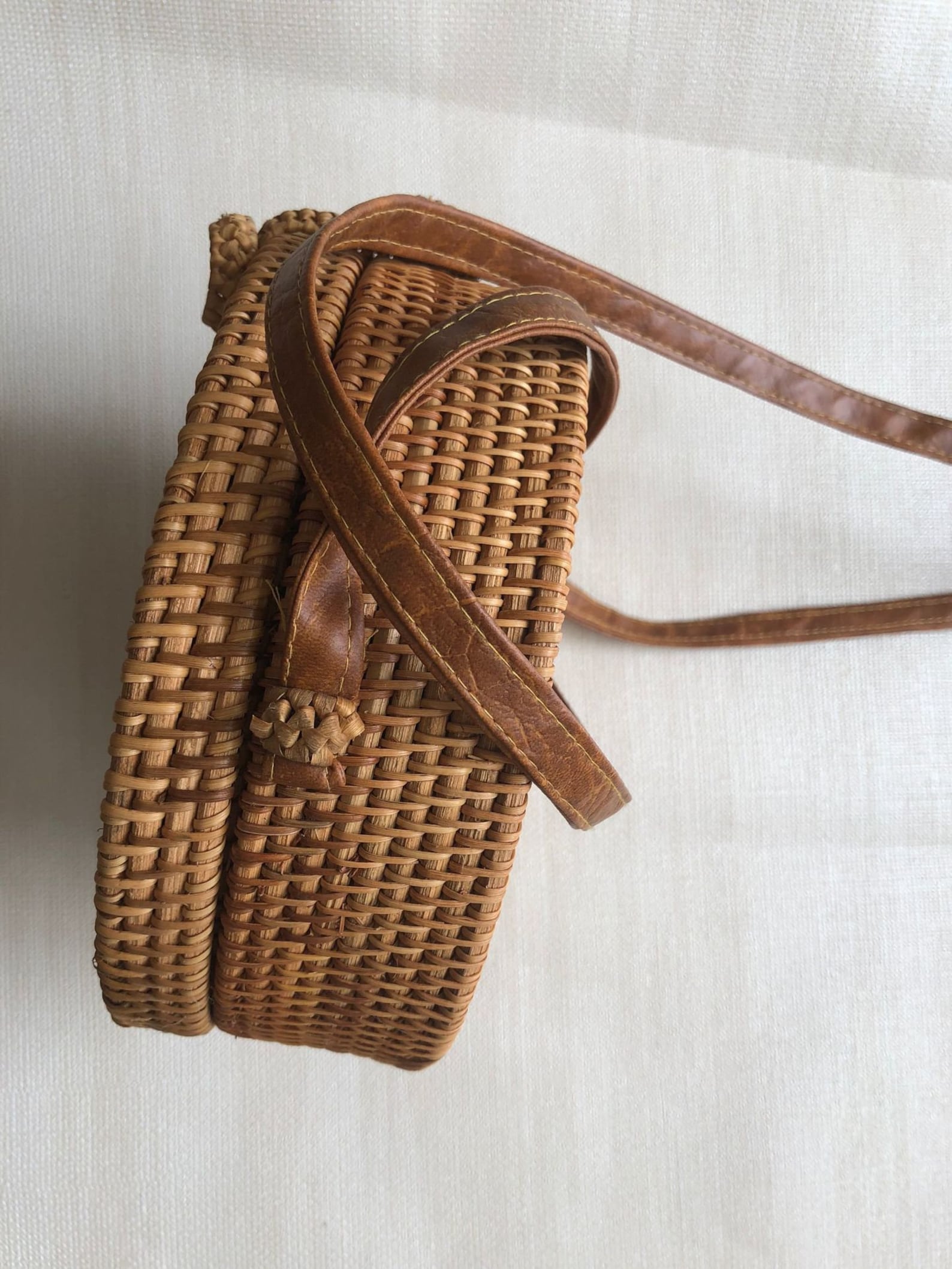 Women's Shoulder Bag Cane Wrap Bag Bucket Bag Etsy