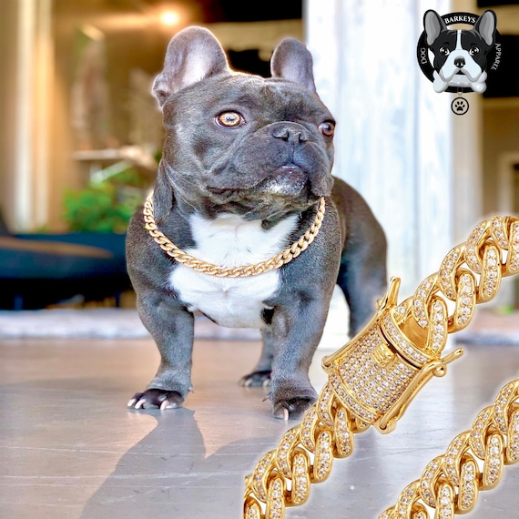 Iced Out Cuban Link Dog Chain Custom Dog Chain Handmade Dog 