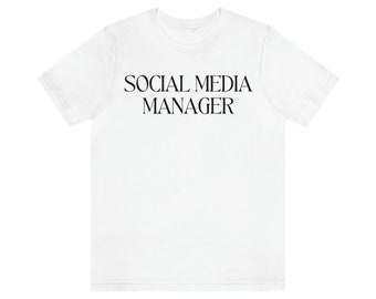 Social Media Manager Shirt | Social Media Manager Gift | Unisex tee | Tshirt | Minimalistic T-Shirt