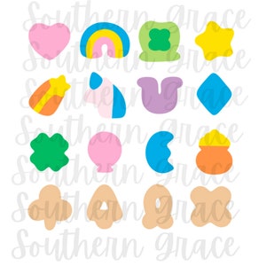 Lucky Charms | PNG | Digital Download |  St. Patrick&#39;s Day  | Marshmallows