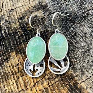 Aventurine Quartz Cactus and Sunburst Earrings