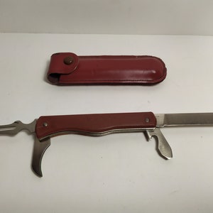 Vintage USSR pocket knife "Karaganda" hunting knife, multitool, tourist knife