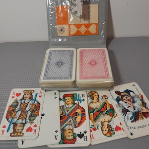 Vintage-Karten zum Spielen von Rommé und Canasta