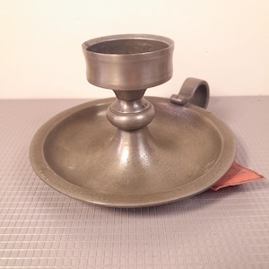 Vintage Pewter Candle Holder France