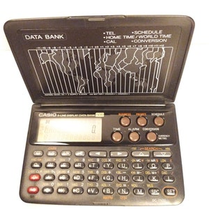 Vintage Decor Casio Data Bank DC-7500 Calculator Retro Office Necessity 1990s