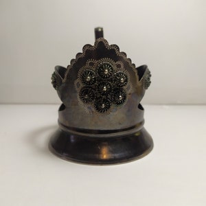 Vintage glass holder, tea cup holder USSR