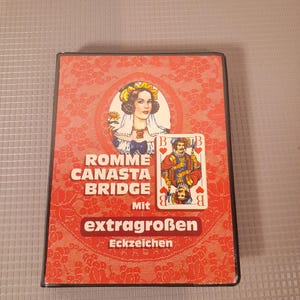 Carte d'epoca per giocare a Romme Canasta e Bridge