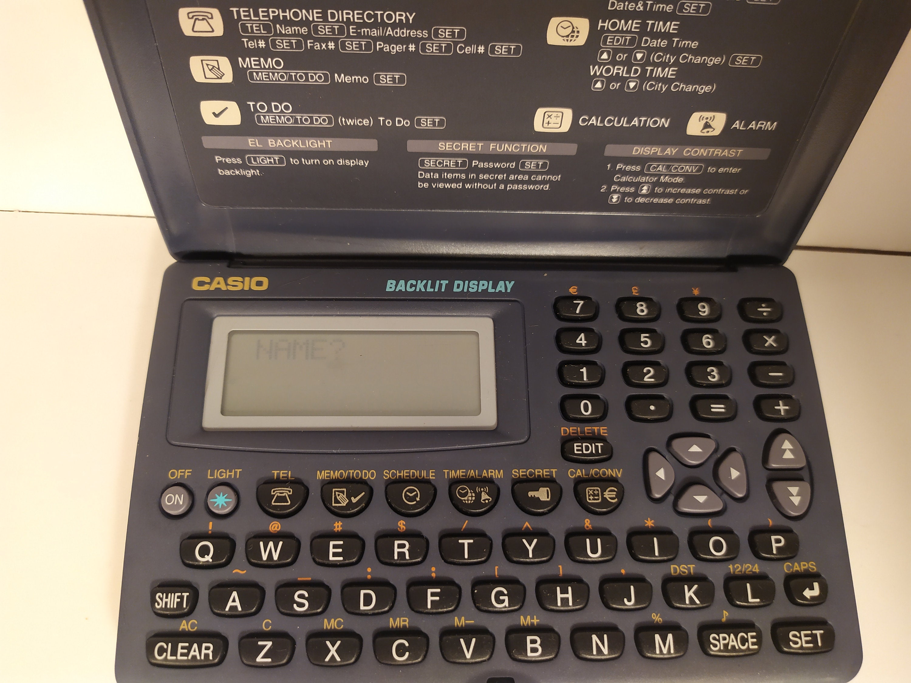 Vintage Decor Casio Digital Diary SF 3600ER 64KB 1990s Etsy Canada