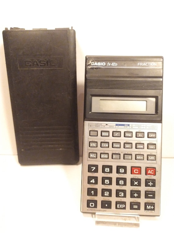 Calculadora de decoracion vintage Casio Fx 82D Fraction Etsy Espana