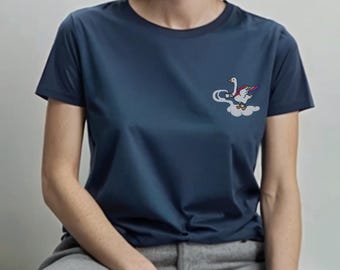 Haftowana koszulka z napisem „Proud Goose”, koszulka „Happy LGBTQ”, haftowana koszulka z motywem tęczy, uroczy top dla osób transseksualnych, koszulka z hasłem „Prawa człowieka”, uroczy T-shirt LGBTQ+