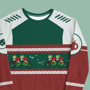 Cycling Xmas Sweater Etsy