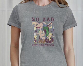 Koszulka retro z zabawnym nadrukiem „Opossum Mineral Wash” z motywem pieszych wędrówek, humorystyczny T-shirt z grafiką vintage ze zwierzętami dla miłośników outdooru, bez złych szlaków, tylko złe kolana