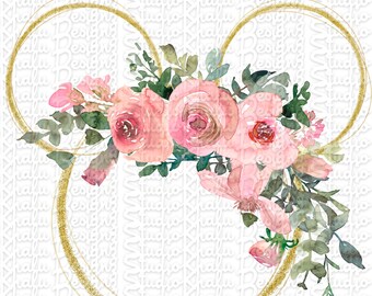 Download Mickey Head Floral Etsy