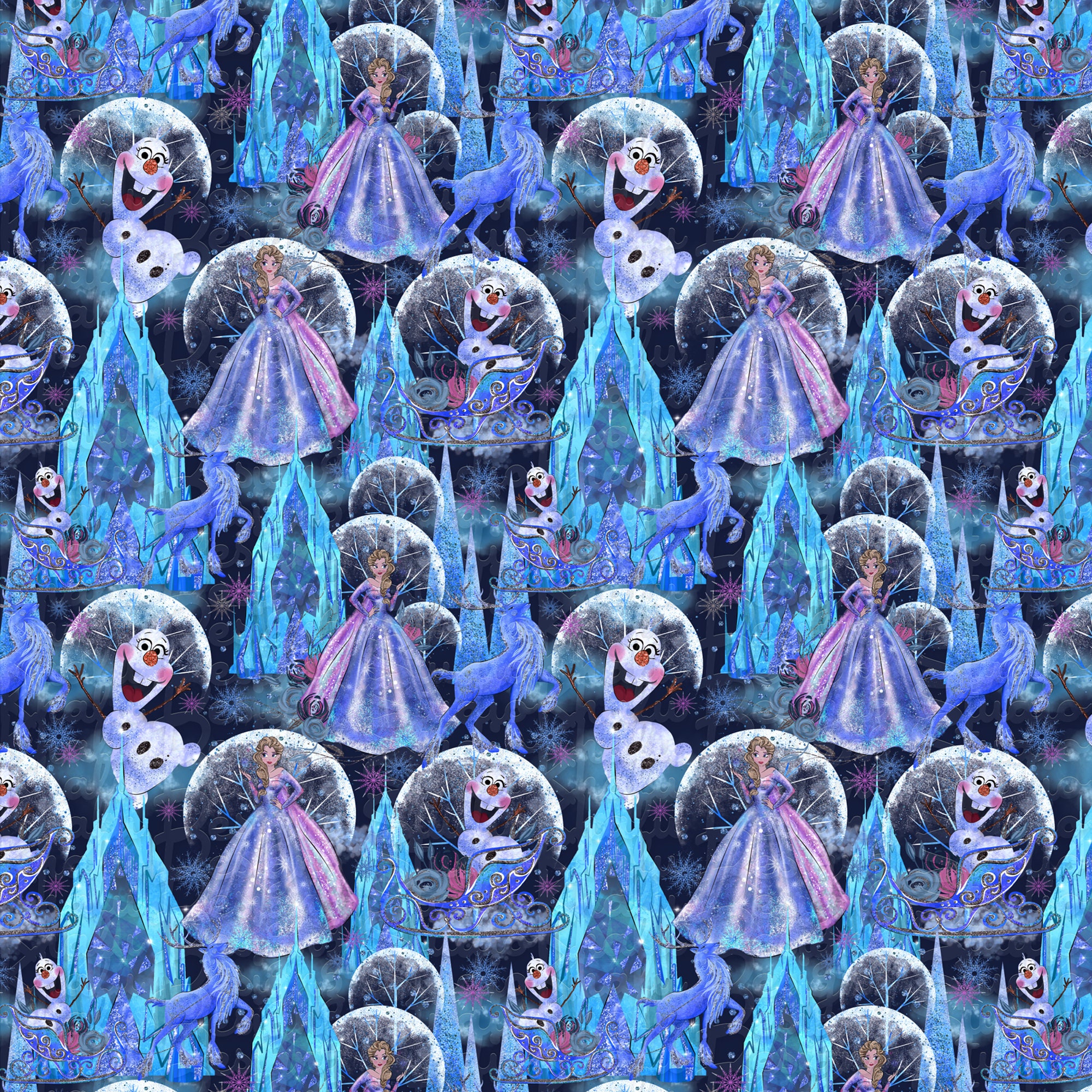 Digital Seamless Pattern Winter Digital Paper Winter Frozen Etsy