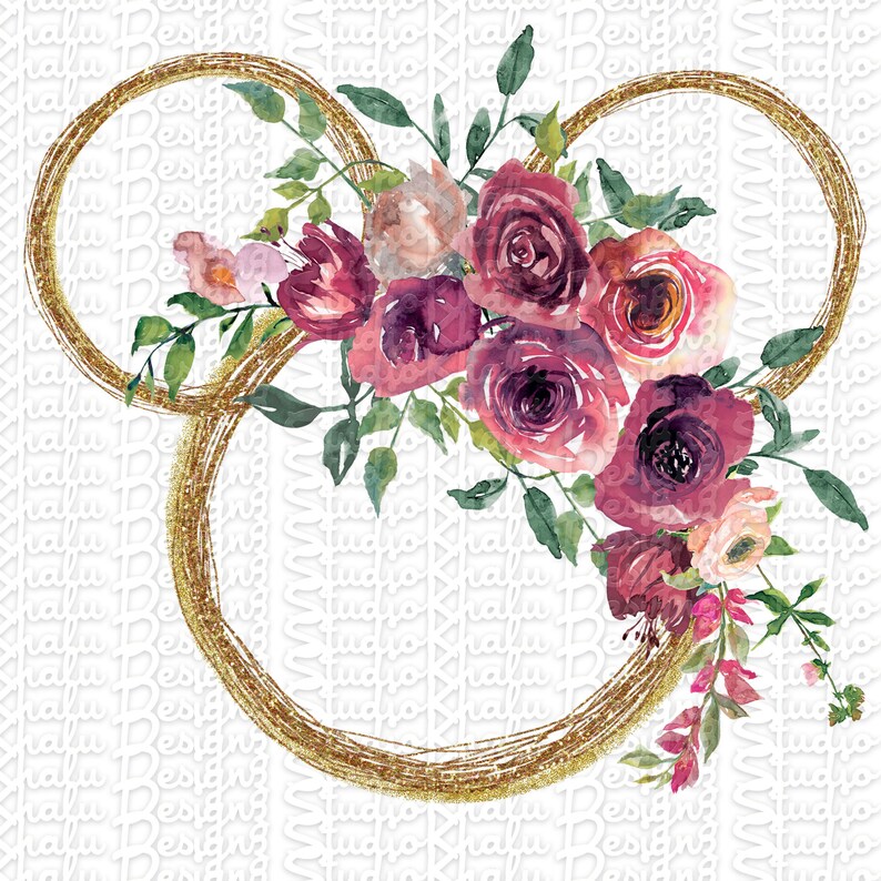 Floral Minnie Disney Mouse Minnie mouse Digital image png | Etsy