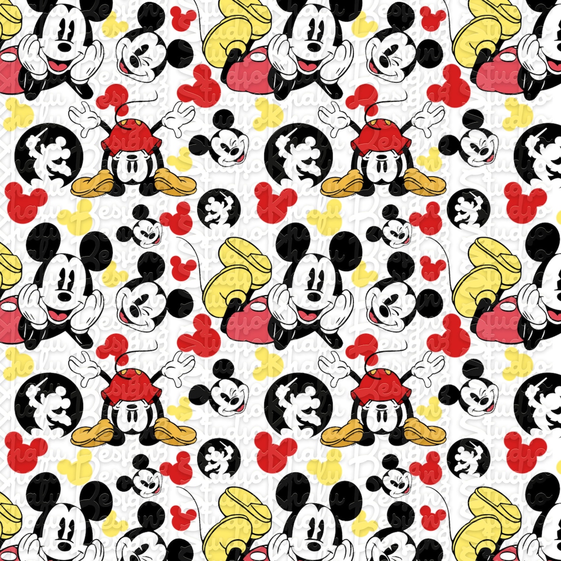 Mickey Seamless PatternClassic Mickey Seamless Mickey png Etsy
