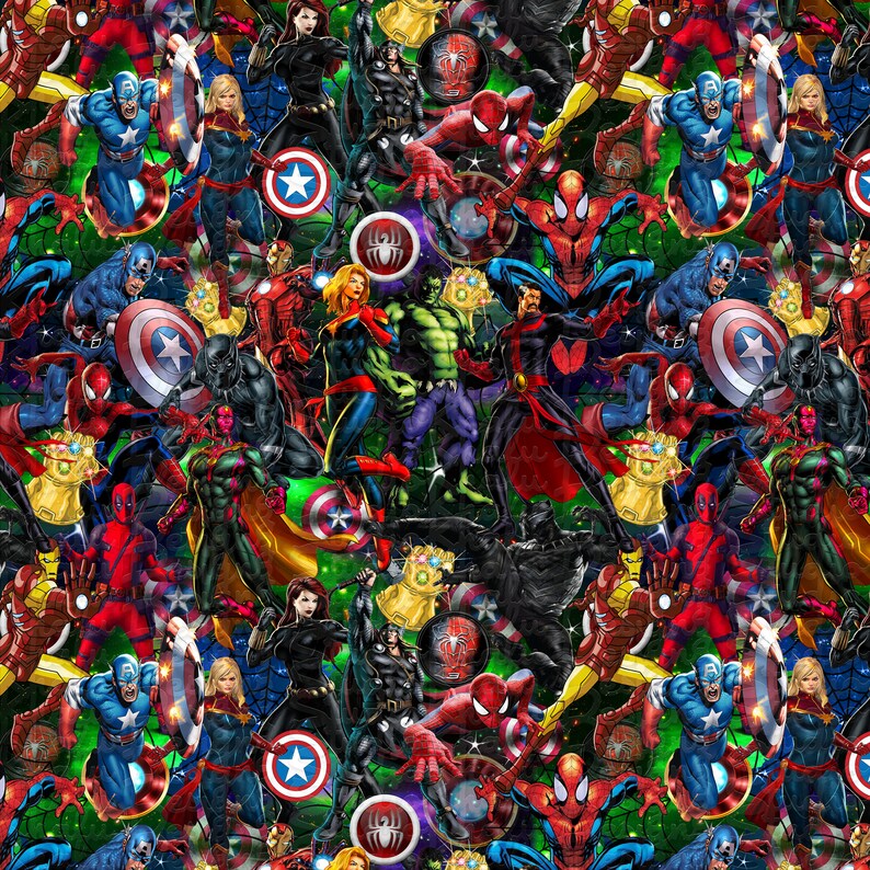 Seamless Pattern Characters Pattern Digital Pattern Super Etsy
