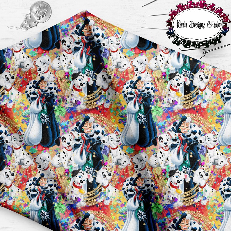 Disney Seamless Pattern Dalmatians 101 Pattern Digital Etsy
