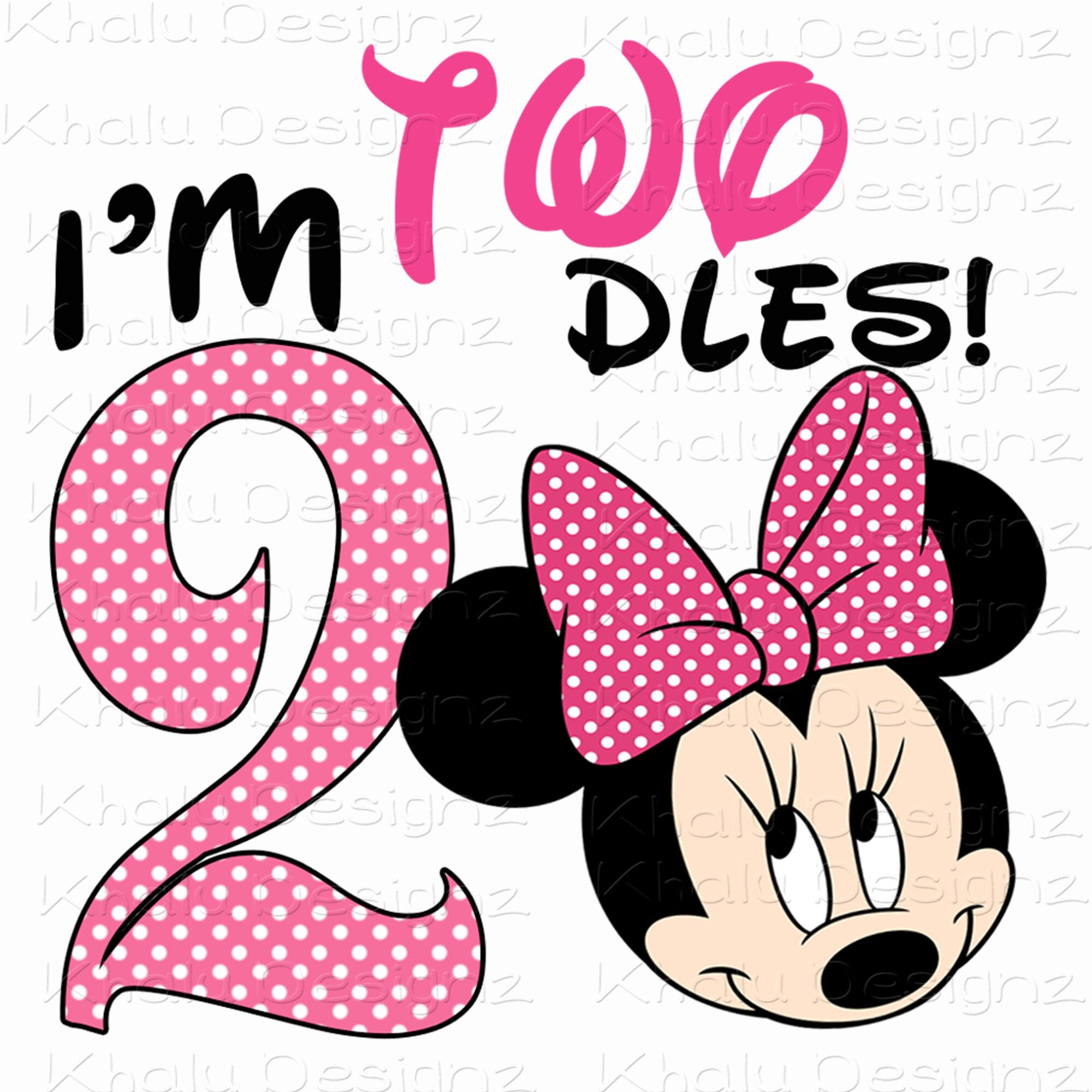 Birthday Minnie png minnie mouse 2nd birthday Instant | Etsy