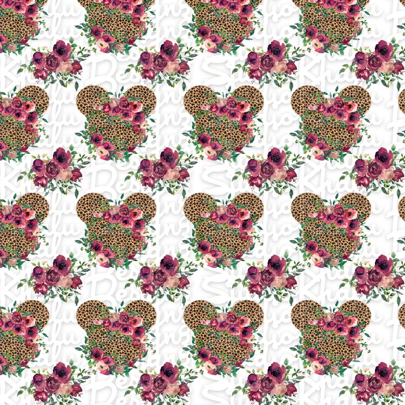 Disney Floral Seamless Pattern Floral Pattern Mouse Disney Etsy
