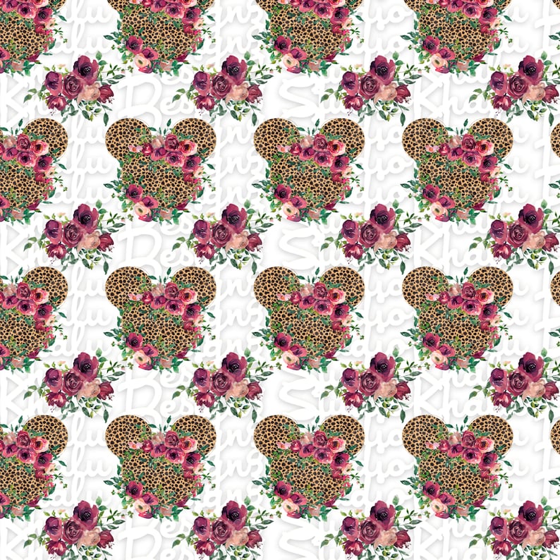 Disney Floral Seamless Pattern Floral Pattern Mouse Disney Etsy