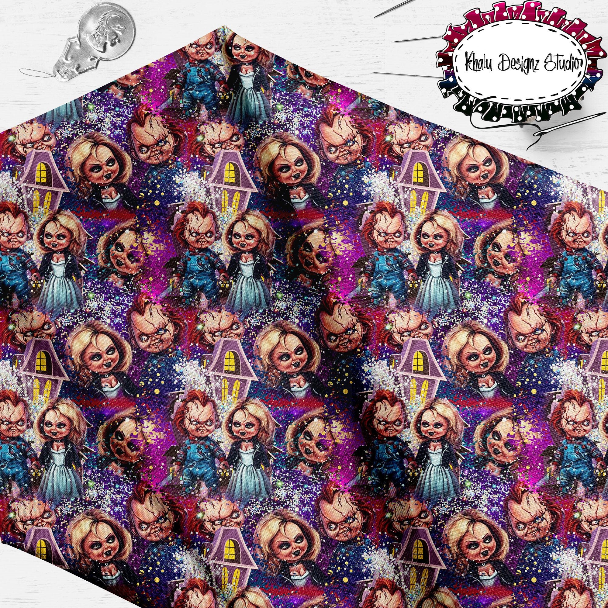 Chucky Seamless Pattern Chucky and Tiffany Pattern Limited Etsy