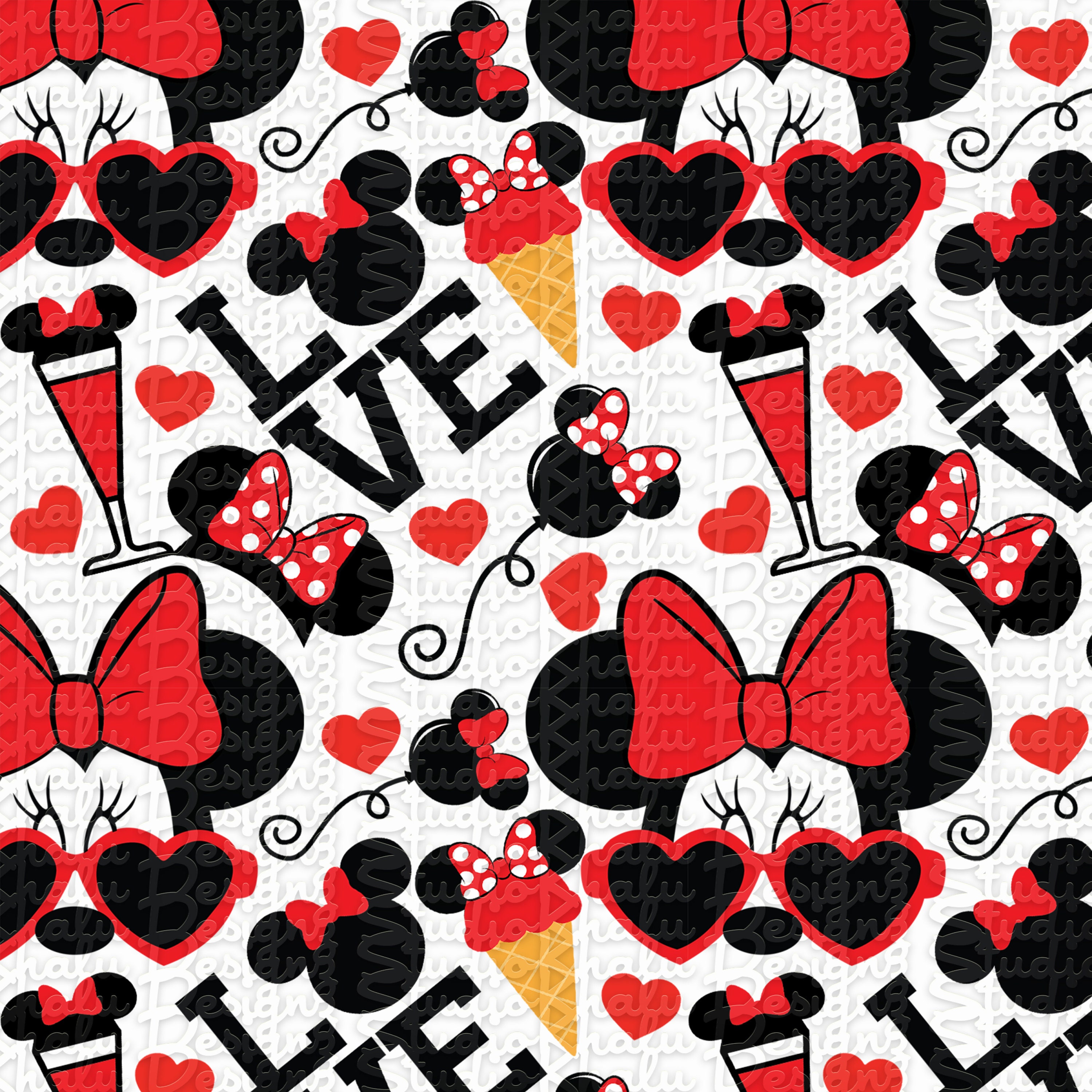 Minnie Seamless Pattern Disney Minnie Seamless Minnie png Etsy