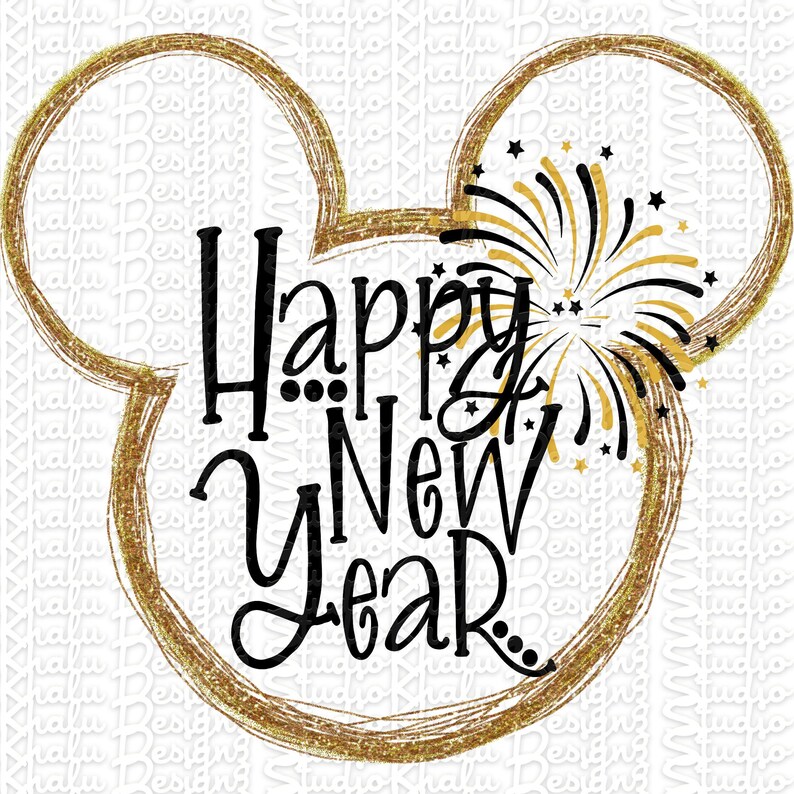 Happy New Year Disney New year Mickey shirt Digital image Etsy