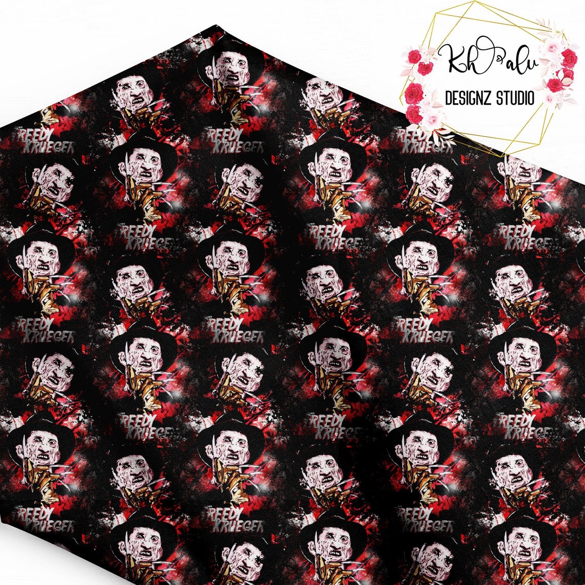 Seamless Pattern Freddy Krueger Pattern Pattern Seamless Etsy