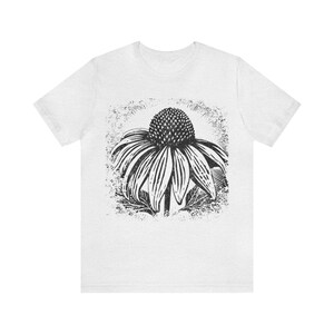 Black eyed Susan tee, flower block print like shirt, vintage tee shirt, daisy t-shirt, distressed shirts, gifts for her,Cottage Core shirt image 6