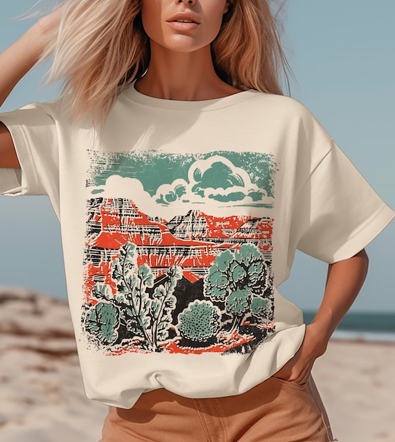 Arizona Grand Canyon shirt, Nature tee, Wilderness tee shirt,National Parks t-shirt, Cottage Core Cactus shirt, outdoors tee, hiking vaca t
