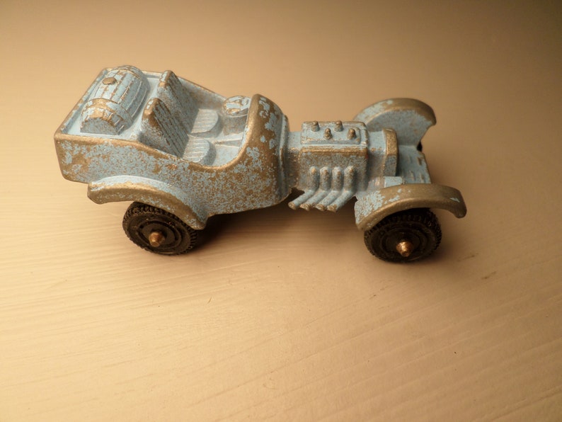 Vintage Tootsietoy Hot Rod V8 Model Car Diecast Die Cast Light Blue