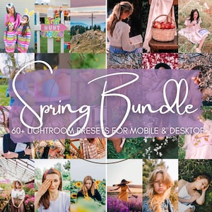 90+ SPRING PRESETS & TEMPLATES, Spring Lightroom Presets, Instagram Story Templates, Easter Presets, dng Presets for Mobile and Desktop
