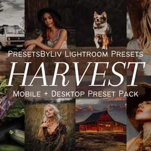 10 HARVEST Fall Lightroom PRESETS Rustic Preset Autumn Presets Earthy presets Fall Presets family outdoor preset mobile Presets Lightroom