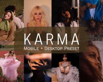 1 KARMA Lightroom Preset inspired by Taylor Swift Midnights Album, Bloggers, Vloggers, Eras Tour, Warm Filter