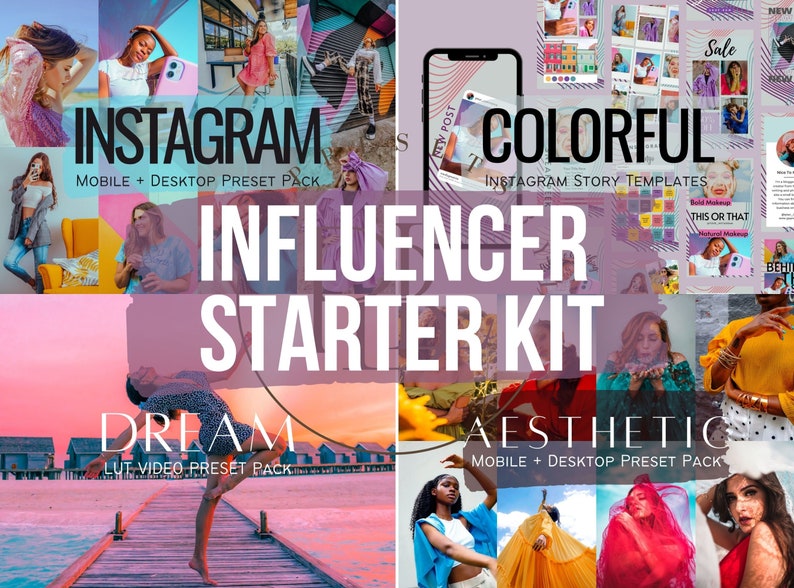 Influencer Starter Kit: Story Templates, Presets, Luts (digital ...