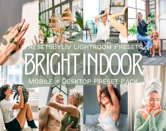 25 Bright Mobile Lightroom Presets | Light and Airy, White Clean Instagram Preset, Influencer Blogger Instagram Preset for Photo Editing