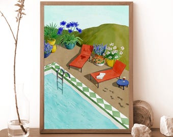 August 2025 - illustration - art- graphic print in variable sizes