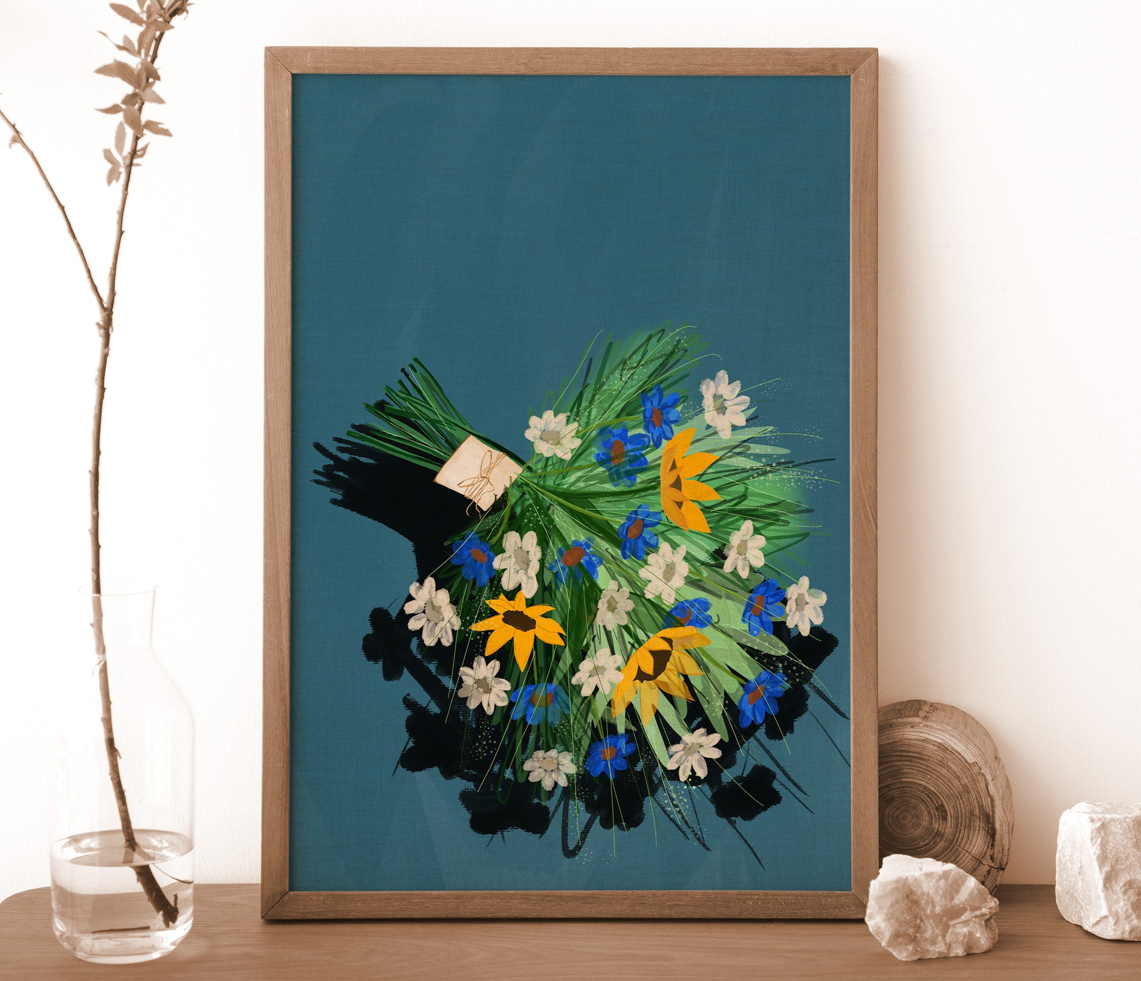 Smell of Fresh Flowers - illustration - art- graphic print in variable sizes