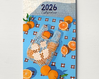 Art Calendar 2026 - Illustration Calendar 2026 - Birthday Calendar 2026