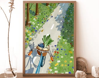April 2025 - illustration - art- graphic print in variable sizes