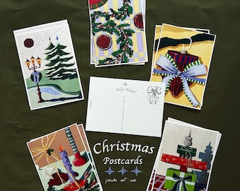 Pack de cartes postales de Noël - 10 cartes - cartes de vacances - cartes de vœux