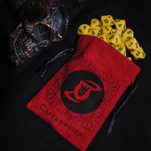 Plush Velvet Dice Bag: Cappadocian Vampire VtM Clan