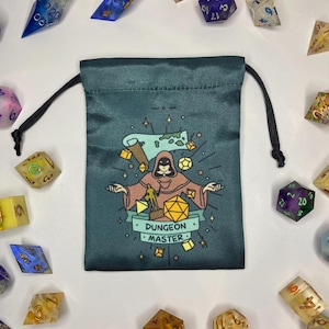 Satin Dice Bag: Dungeon Master DnD Pouch