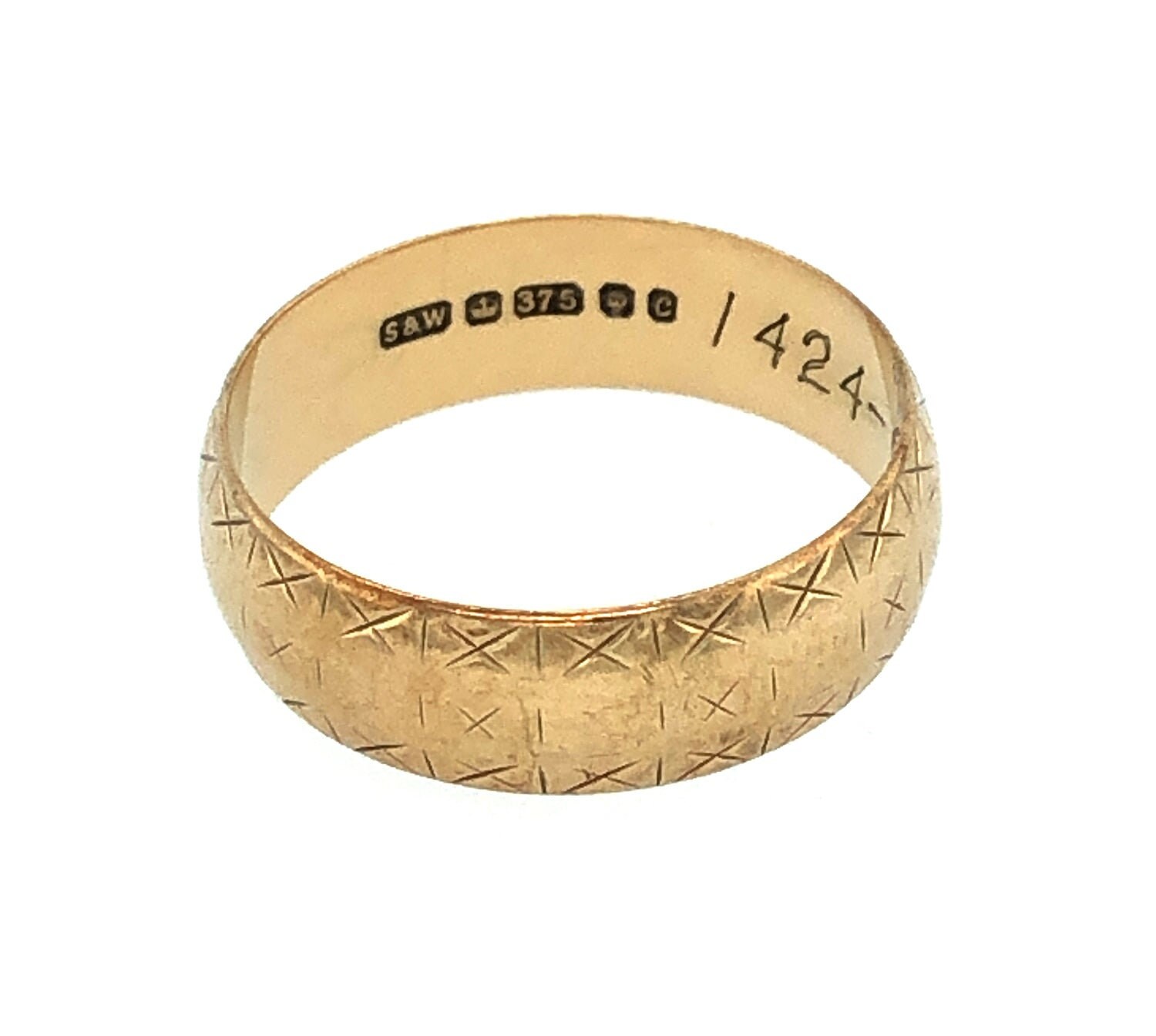 アクセサリー vintage 1960s 9k GOLD BAND RING Vintage-Gold-Wedding-Band-Ring
