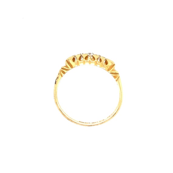 Edwardian Five stone diamond antique ring - image 3