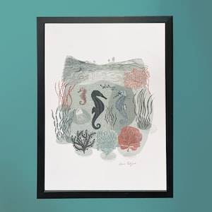 Coastal Seahorse Print