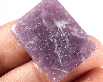 Natürlicher Lepidolith Edelstein einzigartige Qualität Lepidolith Cabochon Lose Edelsteingröße 30×22×4 mm 32 CTS
