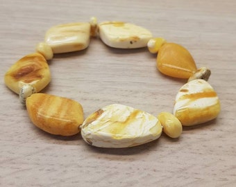 Natural Baltic Amber Beads Barrel Honey White Color 8*12 Drilled Hole 5 PCS top!