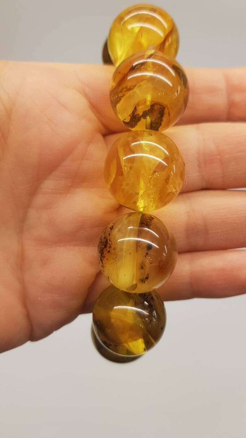 Amber braceletbracelet naturalround shaped amber braceletgemstone braceletunisex gift Baltic amber bracelet unisex gift 415